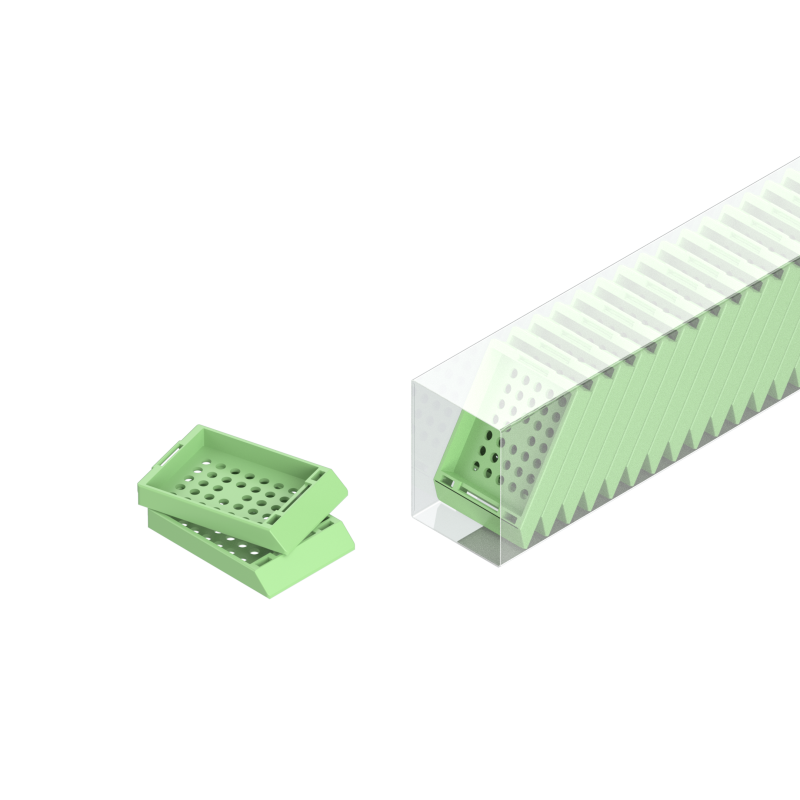 Einbettkassetten - Standard hellgrün ohne Deckel im Magazin