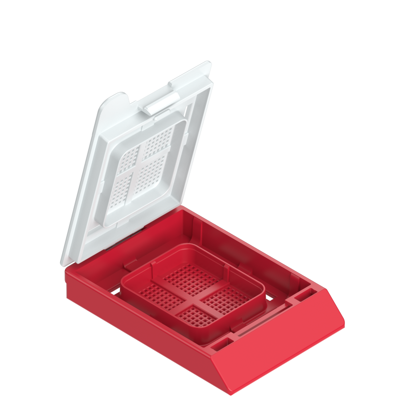 Einbettkassetten - Bionet rot mit Deckel