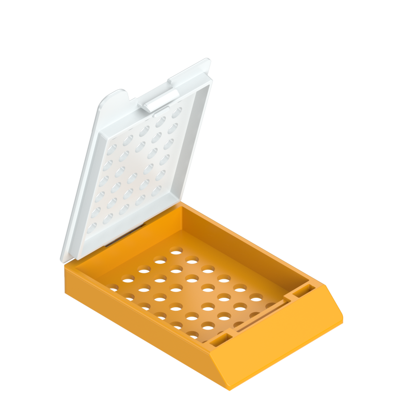 Einbettkassetten - Standard hellorange mit Deckel