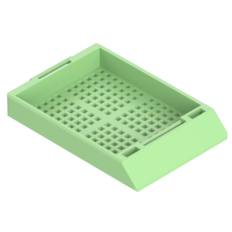 Einbettkassetten - Biopsie hellgrün ohne Deckel