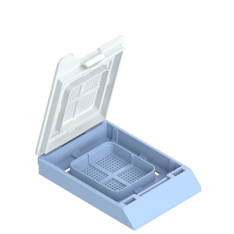 Einbettkassetten - Bionet hellblau mit Deckel