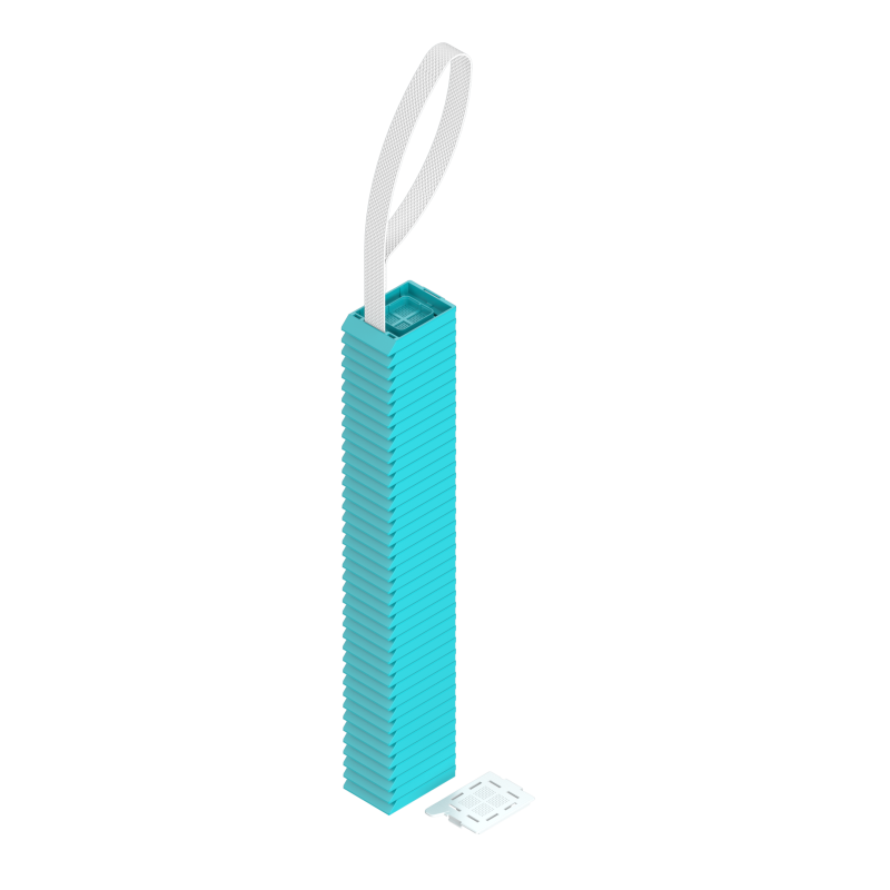 Lasereinbettkassetten - Bionet türkis am Band, beiliegender Deckel