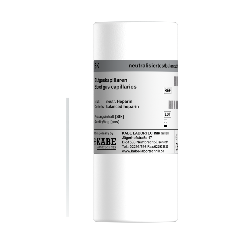 Blutgaskapillaren BK 70 neutralisiertes Heparin AD 1,9 x 70 mm