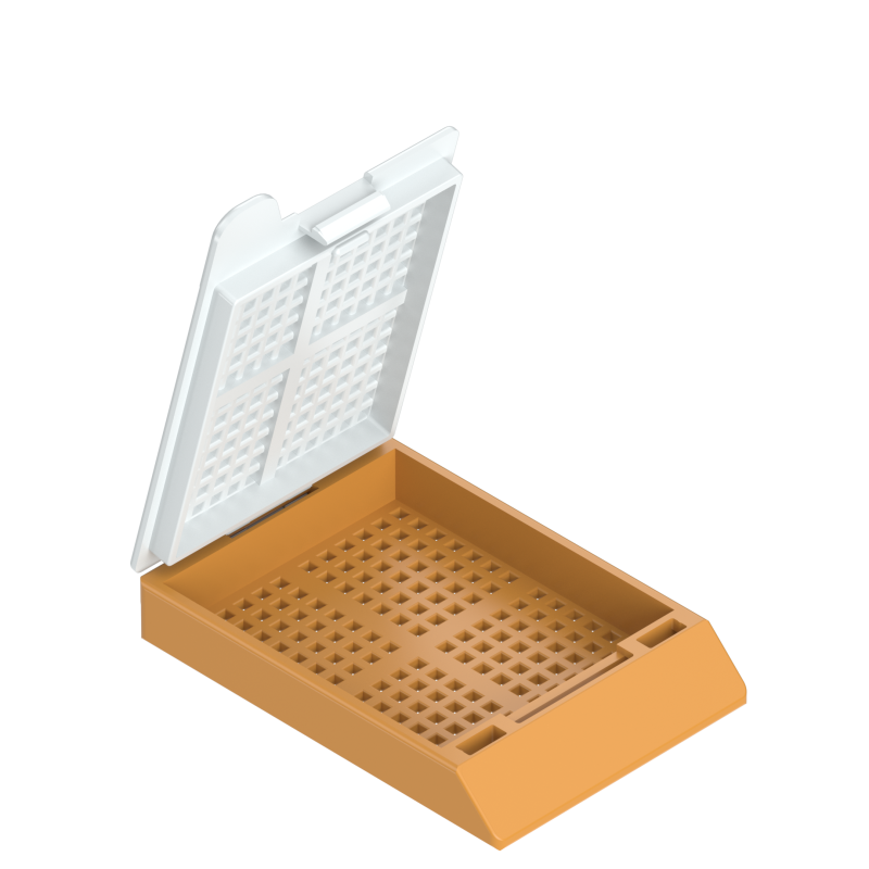 Einbettkassetten - Biopsie braun mit Deckel