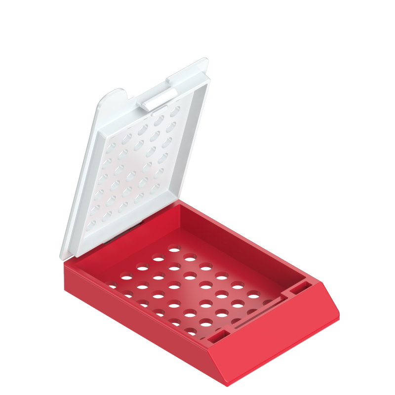 Einbettkassetten - Standard rot mit Deckel