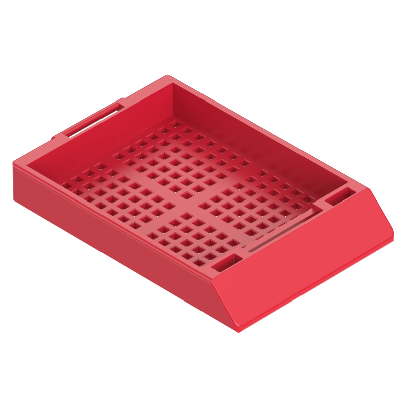 Einbettkassetten - Biopsie rot ohne Deckel