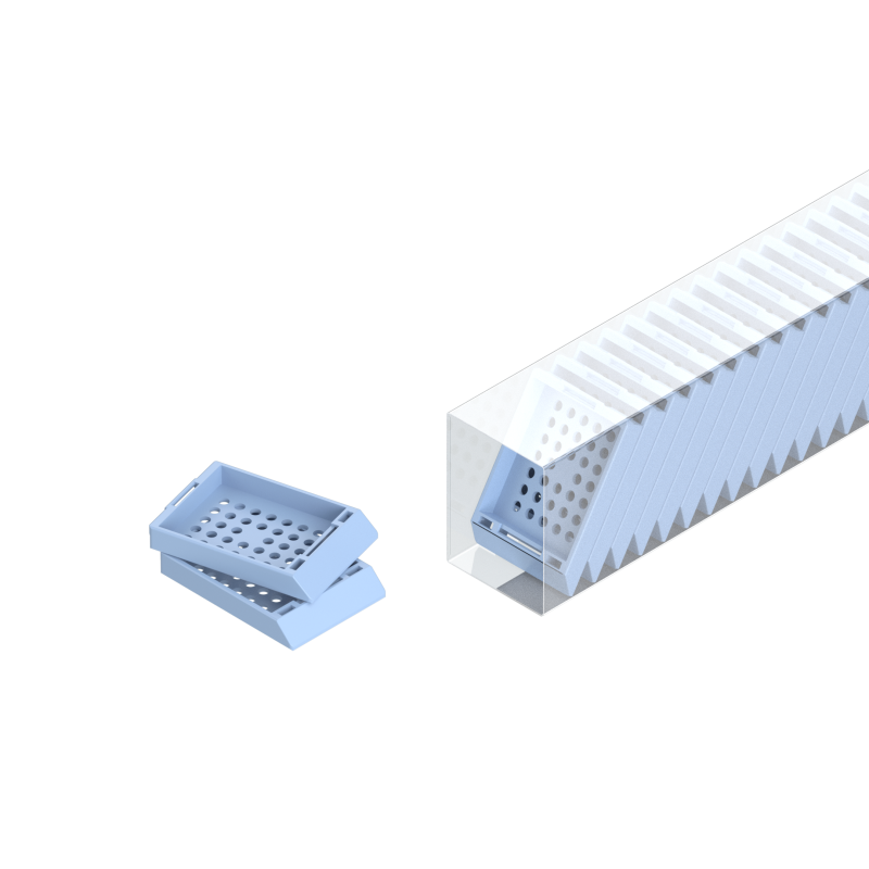 Einbettkassetten - Standard hellblau ohne Deckel im Magazin