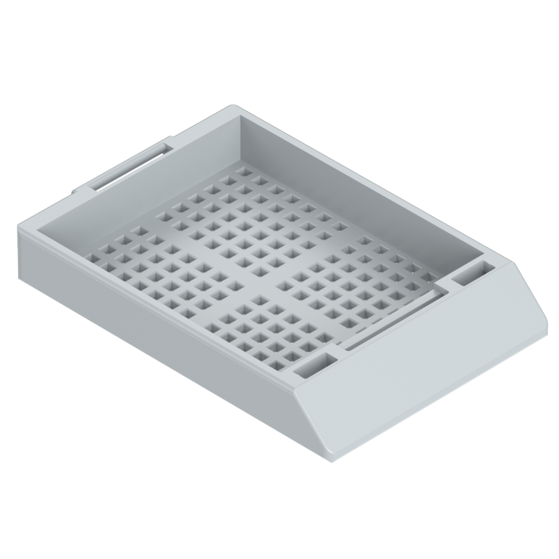 Einbettkassetten - Biopsie grau ohne Deckel