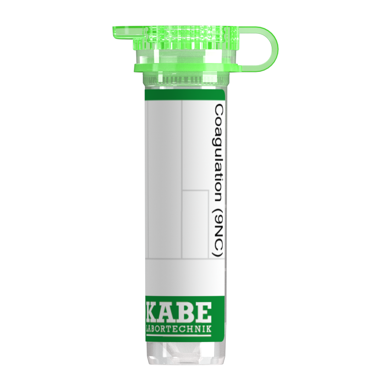 Probenröhren C 420 A grün Standrand 0,13 ml Citrat 1,3 ml markiertes Etikett