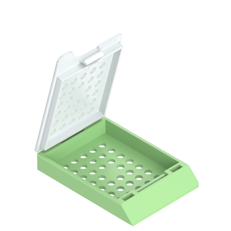 Einbettkassetten - Standard hellgrün mit Deckel