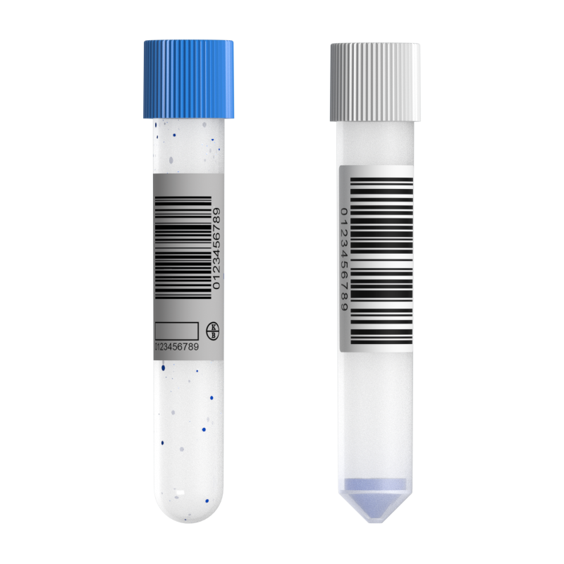 Probenröhren zur Milchkonservierung mit individuellem Etikett