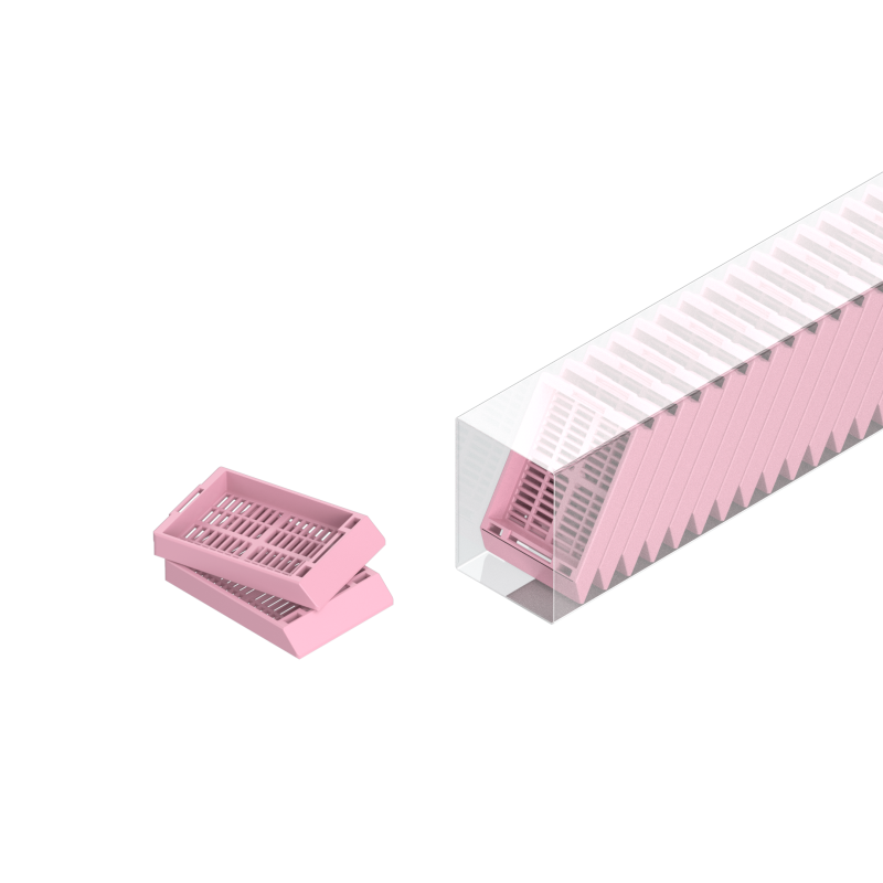 Einbettkassetten - Universal rosa ohne Deckel im Magazin