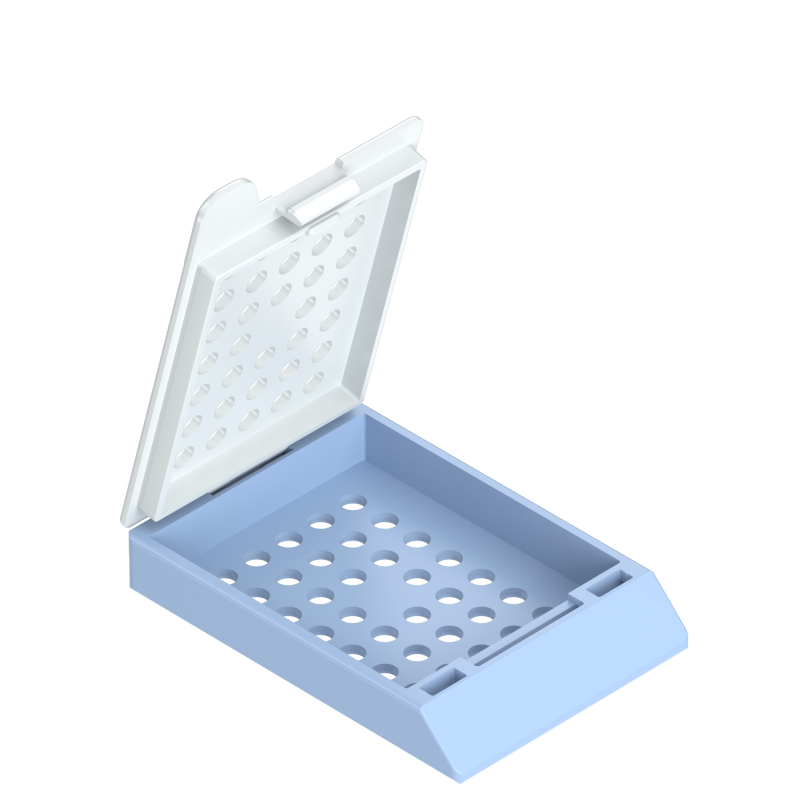 Einbettkassetten - Standard hellblau mit Deckel